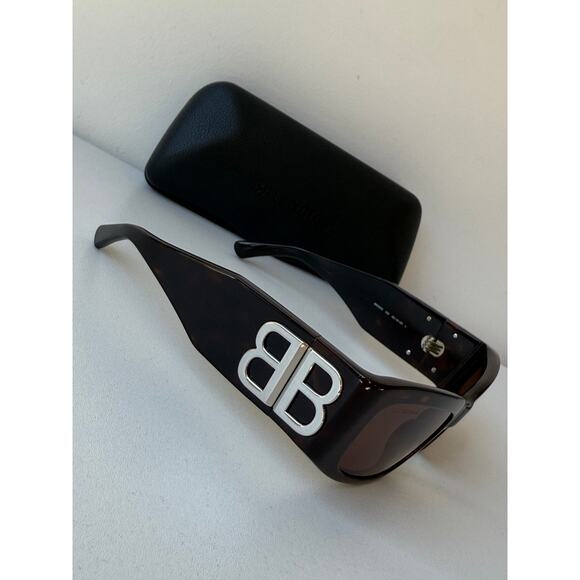 NEW Balenciaga BB0360S Bossy Sunglasses in Havana Brown main image 6